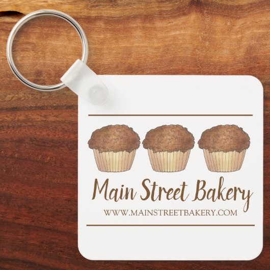 Porte-clés Muffin À La Pouce Cuisinée À La Boulangerie Baker (Recto)