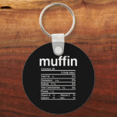 Porte-clés Muffin Nutrition Facts Funny Thanksgiving Christma (Recto)