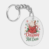 Porte-clés Mug de Chocolat Chaud de Noël Mignon (Devant gauche)