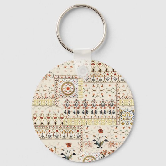 Porte-clés Mughal Floral Paisley : Ethnic Digital Elegance. (Recto)