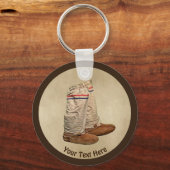 Porte-clés Mukluks Sur Vieux Papier (Recto)