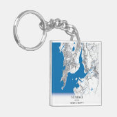 Porte-clés Mumbai India City Map Voyage simple (Devant gauche)