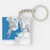 Porte-clés Mumbai India City Map Voyage simple (Dos)