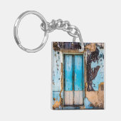 Porte-clés Mur bleu et porte (Devant gauche)