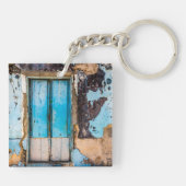 Porte-clés Mur bleu et porte (Dos)