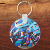 Porte-clés Mur de graffiti cool (Recto)