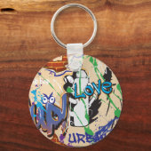 Porte-clés Mur de graffitis Hip hop urbains. (Recto)