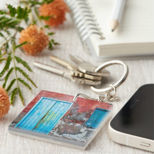 Porte-clés Mur, porte et volets colorés