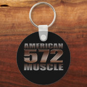 Porte-clés muscle américain 572 Big Block moteur noir (Recto)