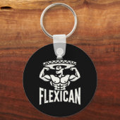 Porte-clés Muscle Flexique Mexicain Funny (Recto)