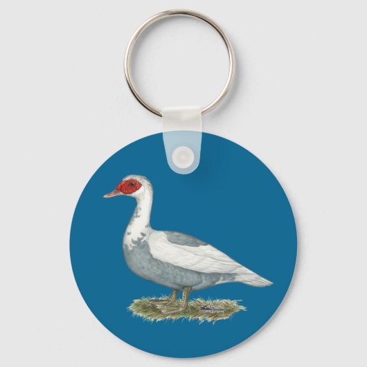 Porte-clés Muscovy Blue pied Duck (Recto)