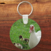 Porte-clés Muscovy Hen Et Canettes (Recto)