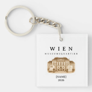 Porte-clés MuséeQuartier de Vienne personnalisé Nom & Année