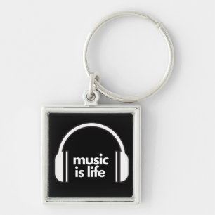 Porte-clés Music is Life Keyring