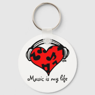Porte-clés Music is my life-Keychain