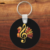 Porte-clés Music Note Symbol Turkey Teacher Fall Thanksgiving (Recto)