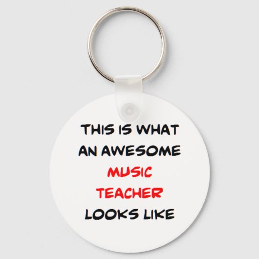 Porte-clés music teacher, awesome (Recto)
