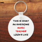 Porte-clés music teacher, awesome (Recto)