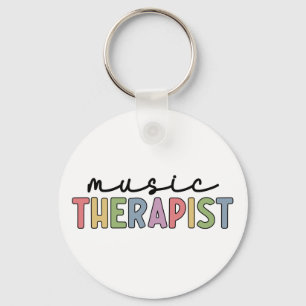 Porte-clés Music Therapist Retro Music Therapy Cadeaux