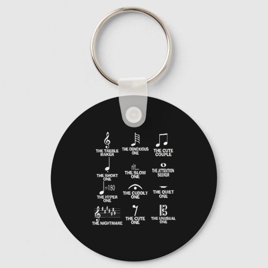 Porte-clés Musical Notes Symbol Definition Humor Funny Christ (Recto)