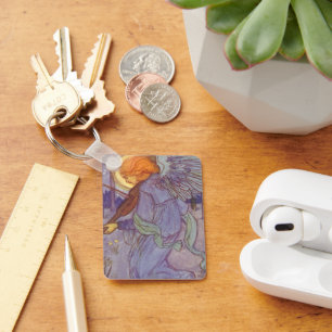 Porte-clés Musicien d'ange jouant un violon, musique Vintage