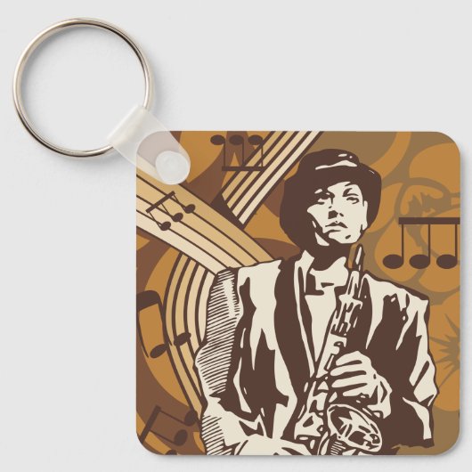 Porte-clés Musicien de jazz (Recto)