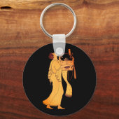 Porte-clés Musicien grec ancien chantant et jouant Kithara (Recto)