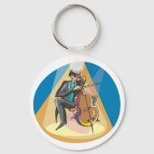 Porte-clés Musicien Jouant Le Chello (Recto)