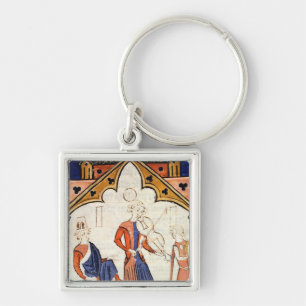 Porte-clés Musiciens jouant un alto et un tambour de basque