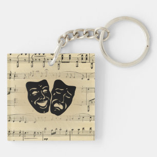 Porte-clés Musique antique et masques de théâtre
