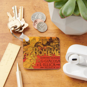 Porte-clés Musique Art Nouveau vintage, Opéra de La Bohême, 1