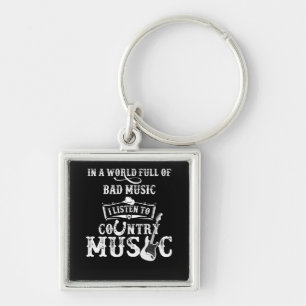 Porte-clés Musique country Guitare cadeau Nashville Musique c
