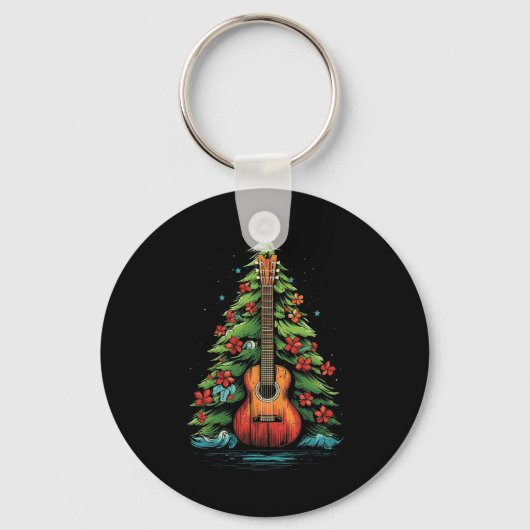 Porte-clés Musique de Noël Ukulele Tee - shirts graphiques po (Recto)