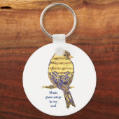 Porte-clés Musique donne mes ailes musicales Note Bird (Recto)