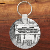 Porte-clés Musique d'orgue de l'église antique (Recto)