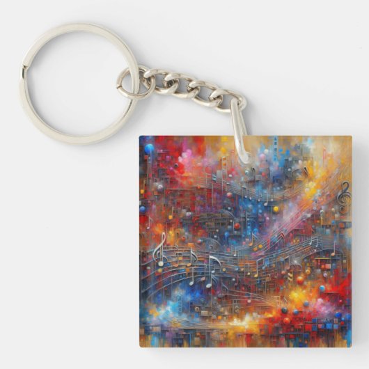 PORTE-CLÉS MUSIQUE ET COULEUR (Devant)