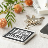 Porte-clés Musique Instruments Porte - clé noir et blanc (Côté)