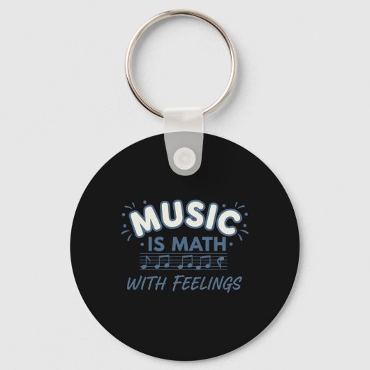 Porte-clés Musique Mathématiques Avec Sentiments Citation De (Recto)