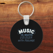Porte-clés Musique Mathématiques Avec Sentiments Citation De (Recto)