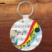 Porte-clés Musique notes couleurs (Recto)