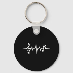Porte-clés Musique Notes d'impulsions Clé Fréquence Wave Soun
