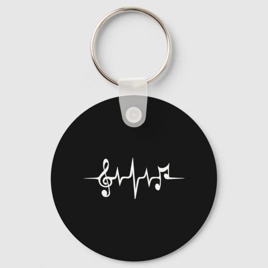Porte-clés Musique Notes d'impulsions Clé Fréquence Wave Soun (Recto)