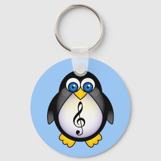Porte-clés Musique Penguin Treble Clef (Recto)