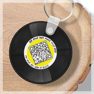 Porte-clés Musique personnalisée QR Code LP Vinyl PORTE - C