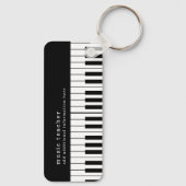 Porte-clés Musique Piano Keys enseignant élégant B&W (Verso)