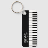 Porte-clés Musique Piano Keys enseignant élégant B&W (Recto)