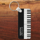 Porte-clés Musique Piano Keys enseignant élégant B&W (Recto)