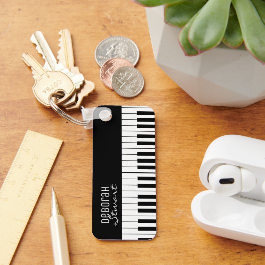 Porte-clés Musique Piano Keys enseignant élégant B&W (Bureau)