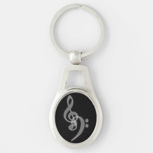 Porte-clés Musique - Treble et Bass Clef Porte - clé (Devant)