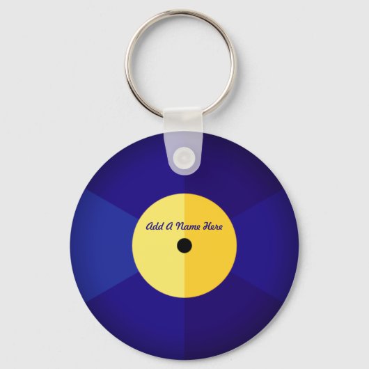 Porte-clés Musique Vinyl Record personnalisée (Recto)